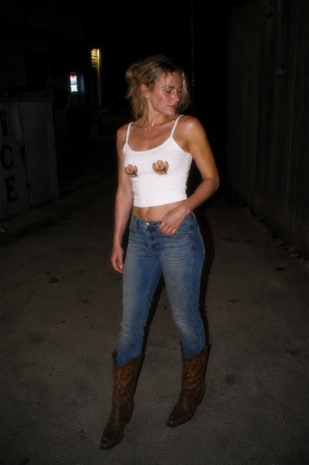 Cowboy Hat Spaghetti Strap Top