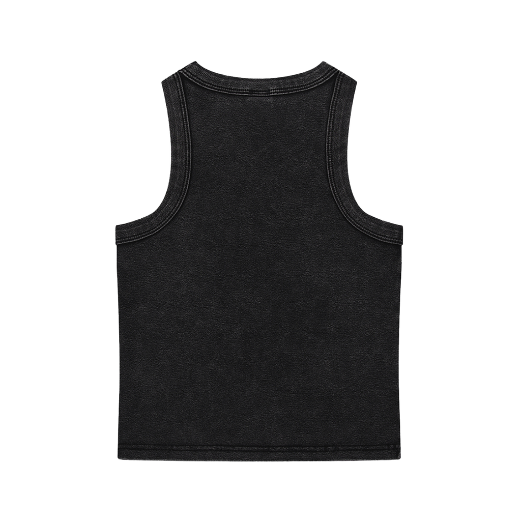 Black tank top on a white background