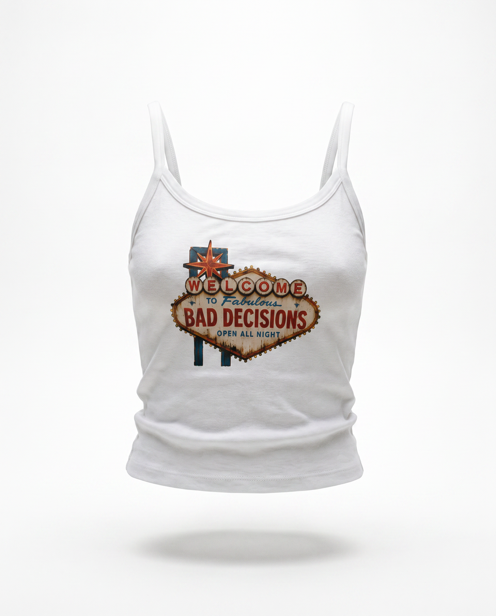 Bad Decisions Vegas Spaghetti Tank Top