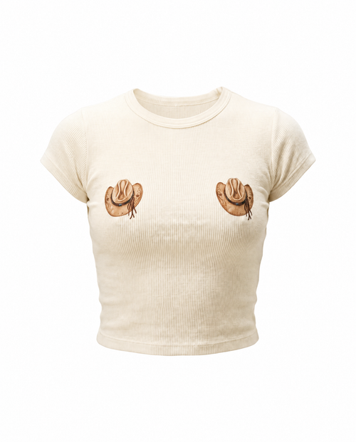 Cowboy Hat Women’s Ribbed Baby Tee