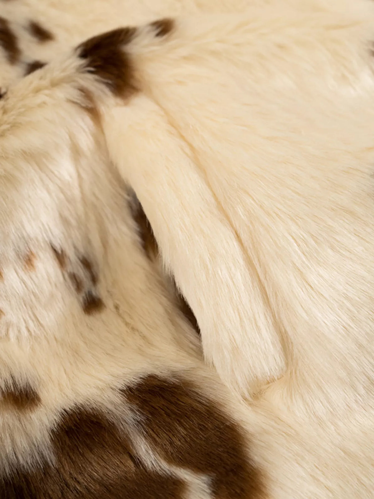 Close-up of cowhide with brown and beige pattern