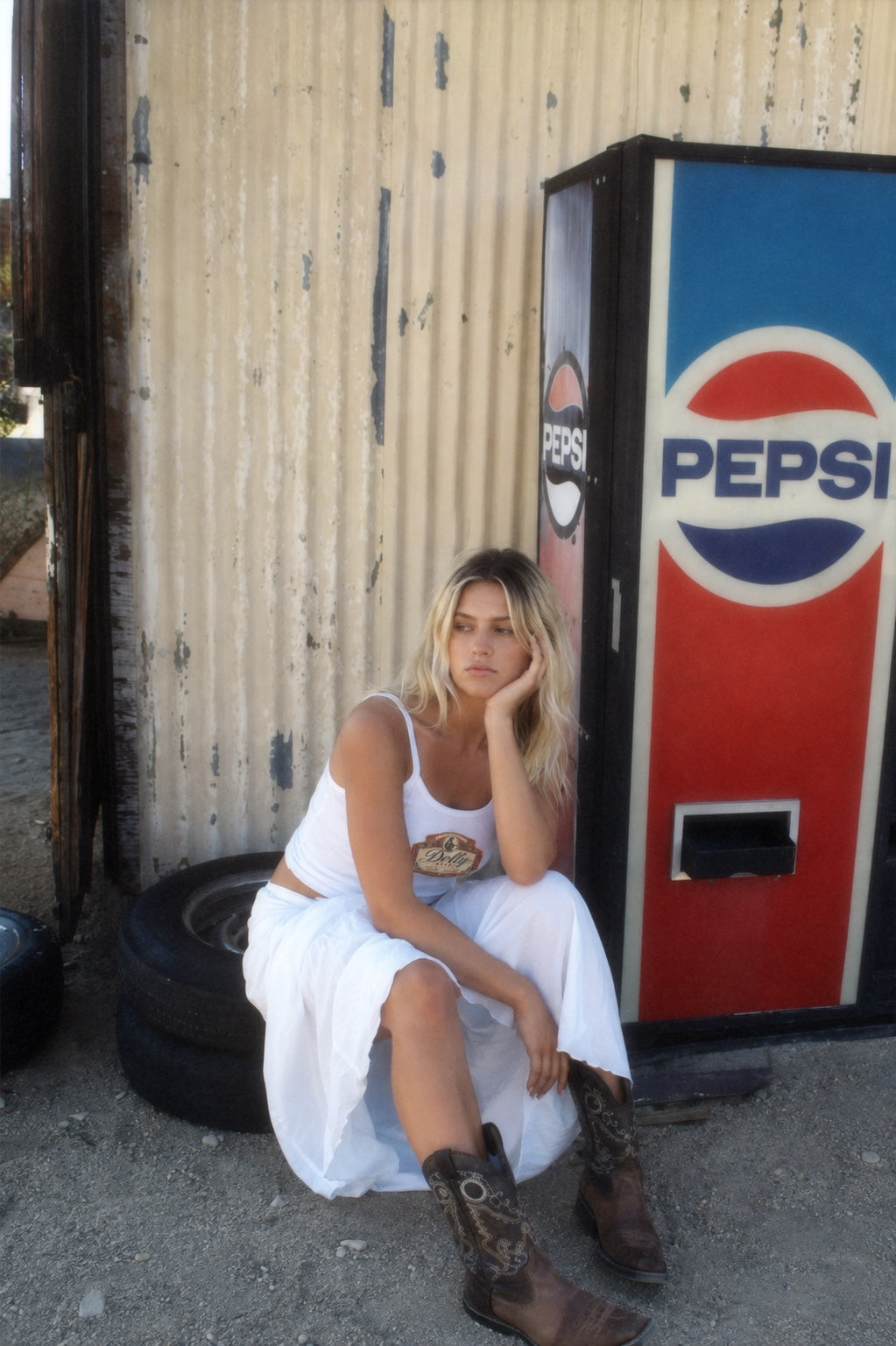 DOLLY BEER Spaghetti Strap Tank Top