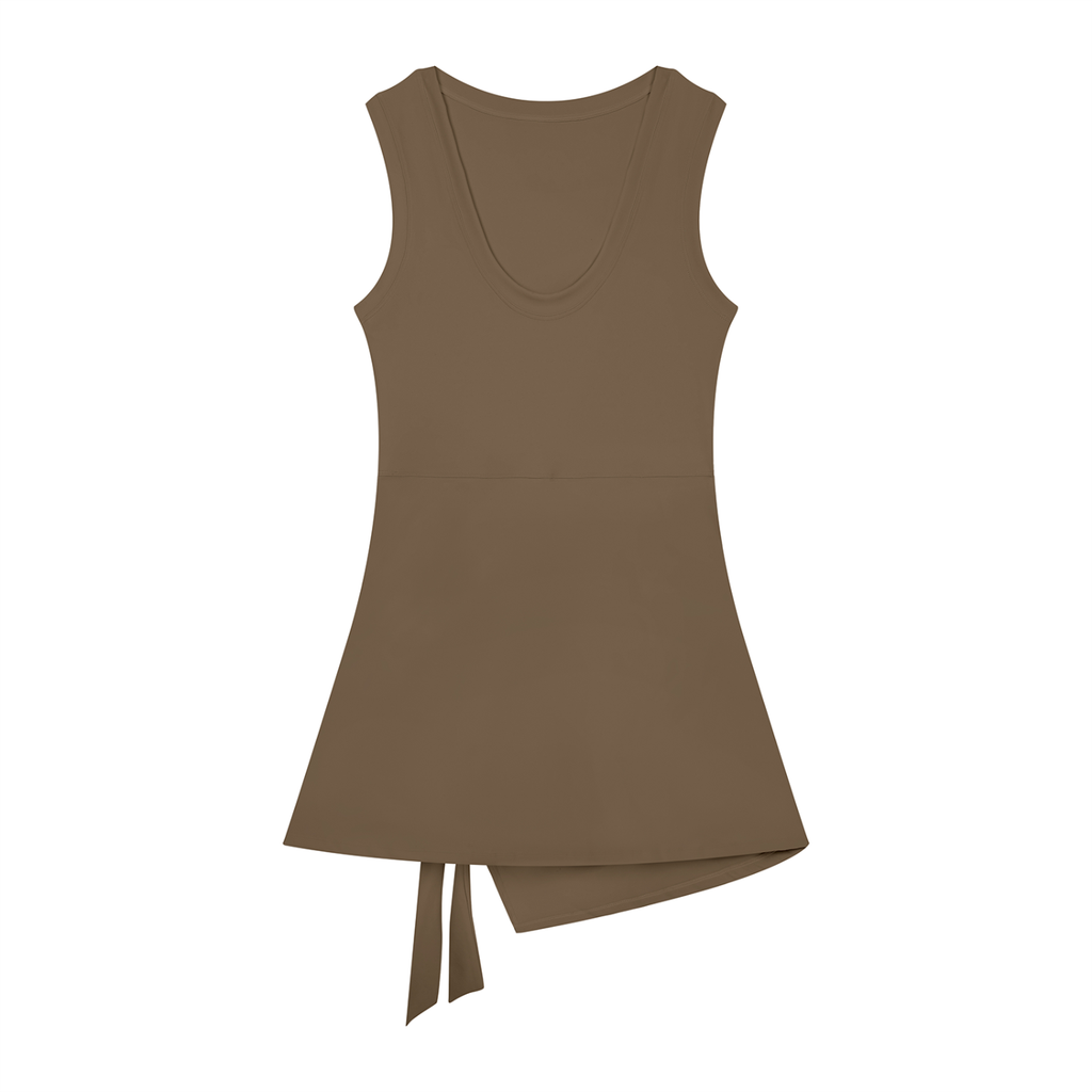 LOW LIGHT MINI DRESS COFFEE